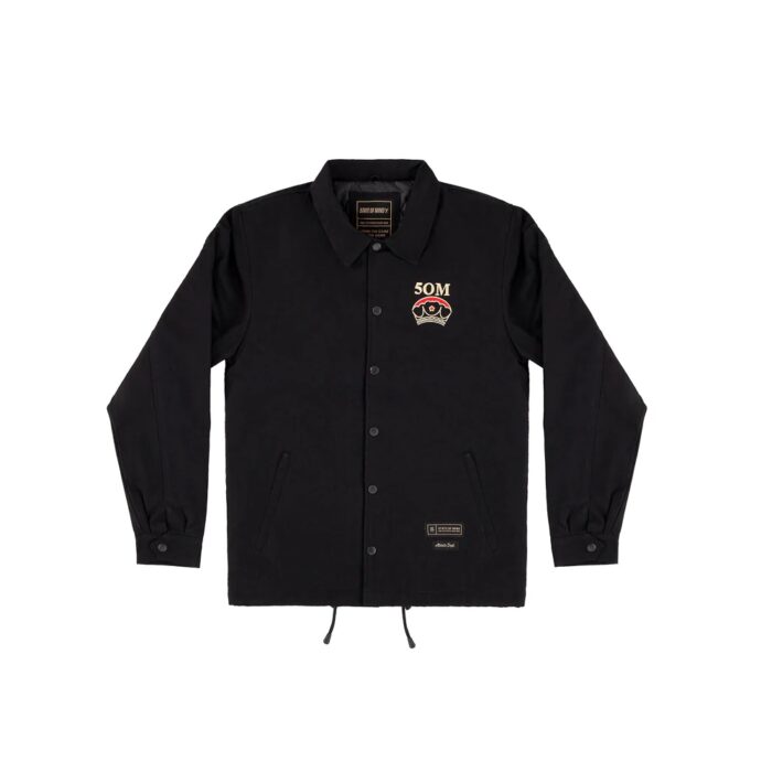 " GENTLEMAN CLUB " Coach Jacket Black
