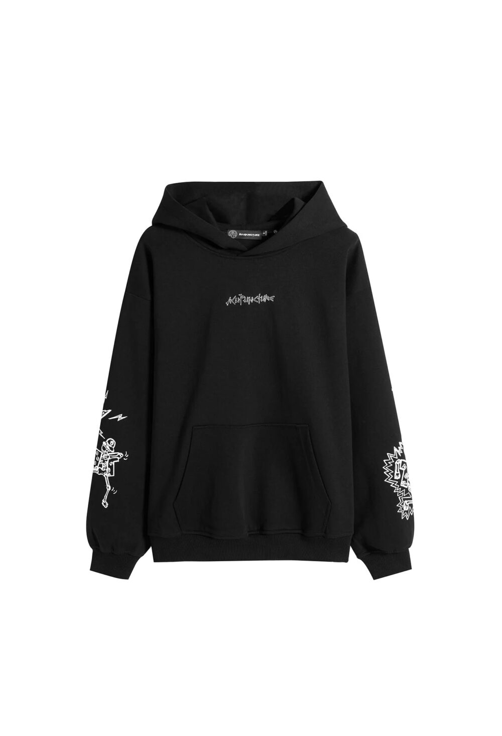 ACUPUNCTURE DANCING SKULL HOODIE BLACK