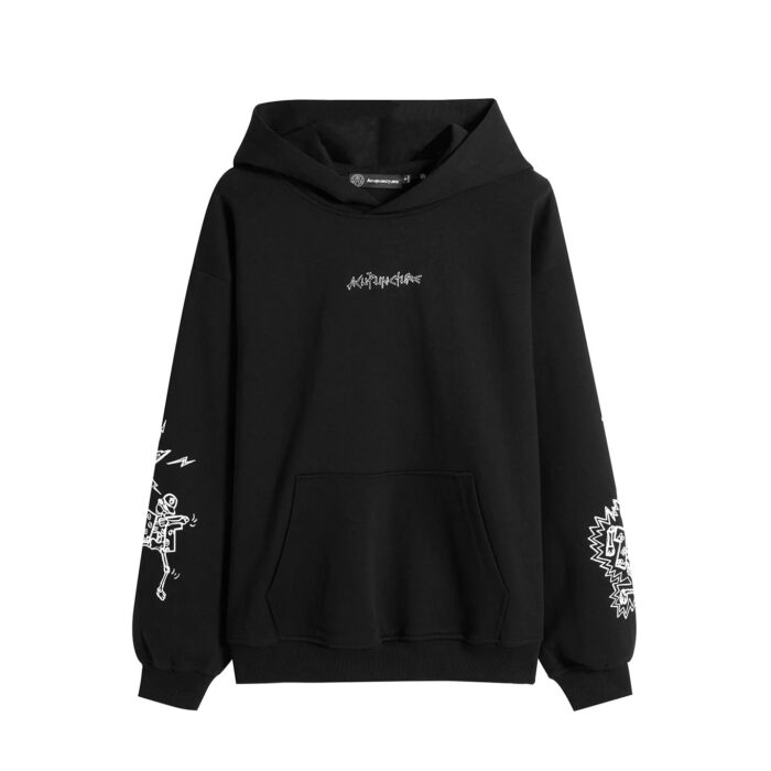ACUPUNCTURE DANCING SKULL HOODIE BLACK