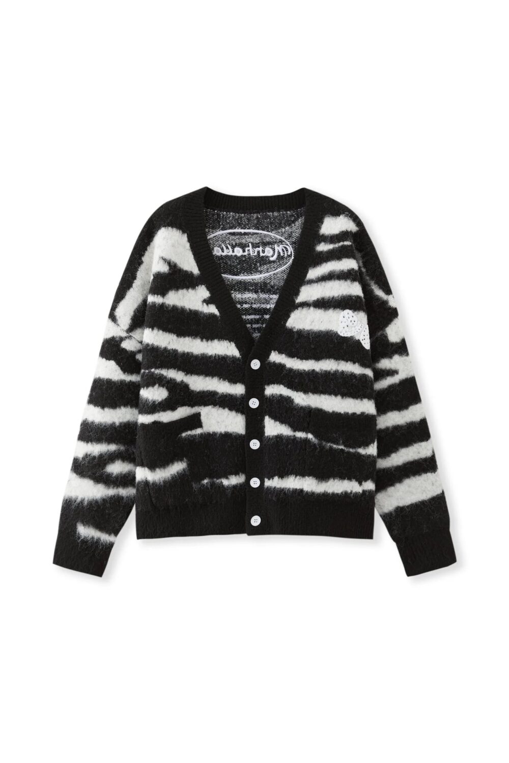ZEBRA CARDIGAN BLACK
