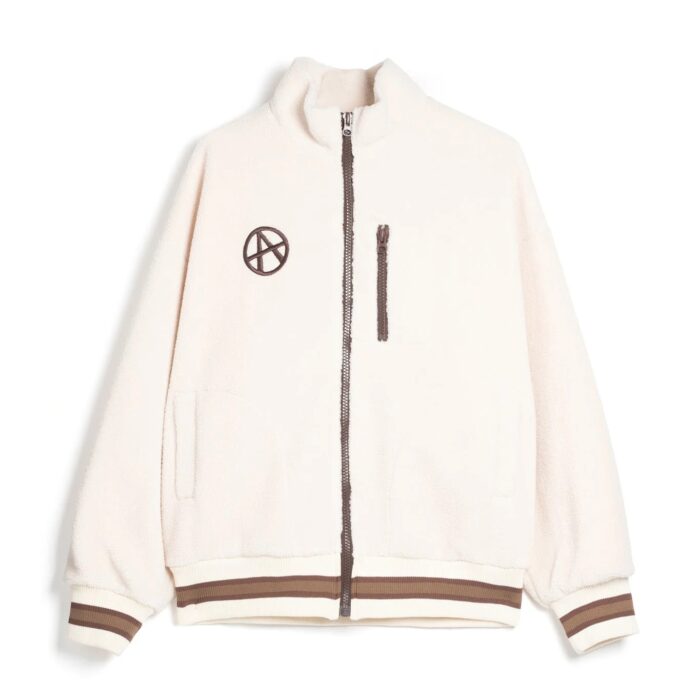 EMBLEM FLEECE JACKET CREAM